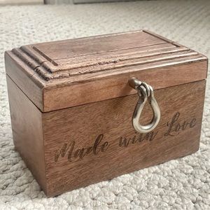 Mudpie “Made with Love” Wood Recipe Box
